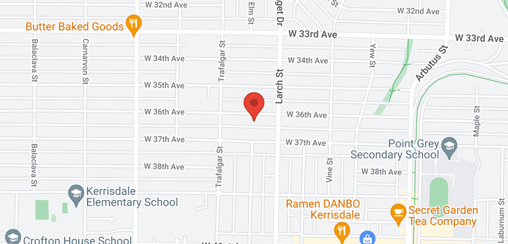 map of 2598 W 36TH AVENUE